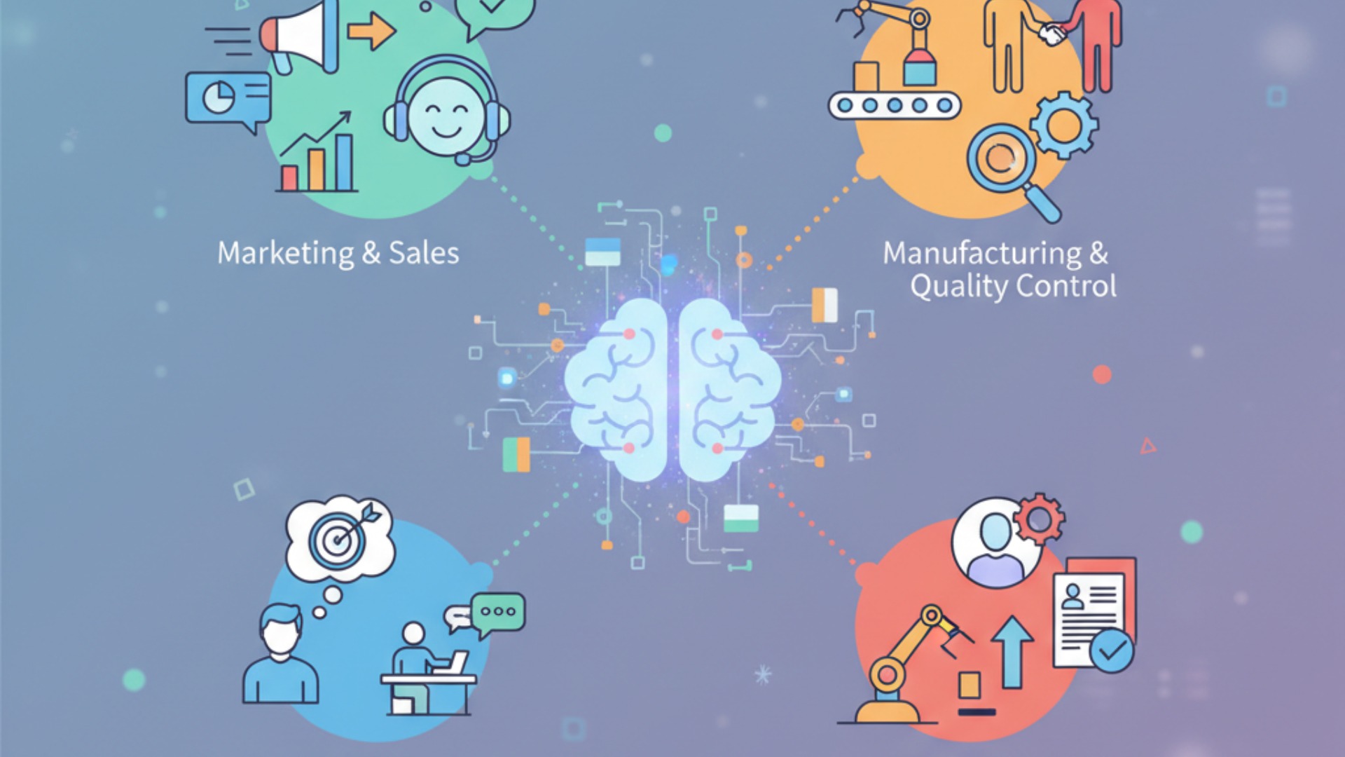 ビジネスにおけるAIアプリケーションの主な活用分野