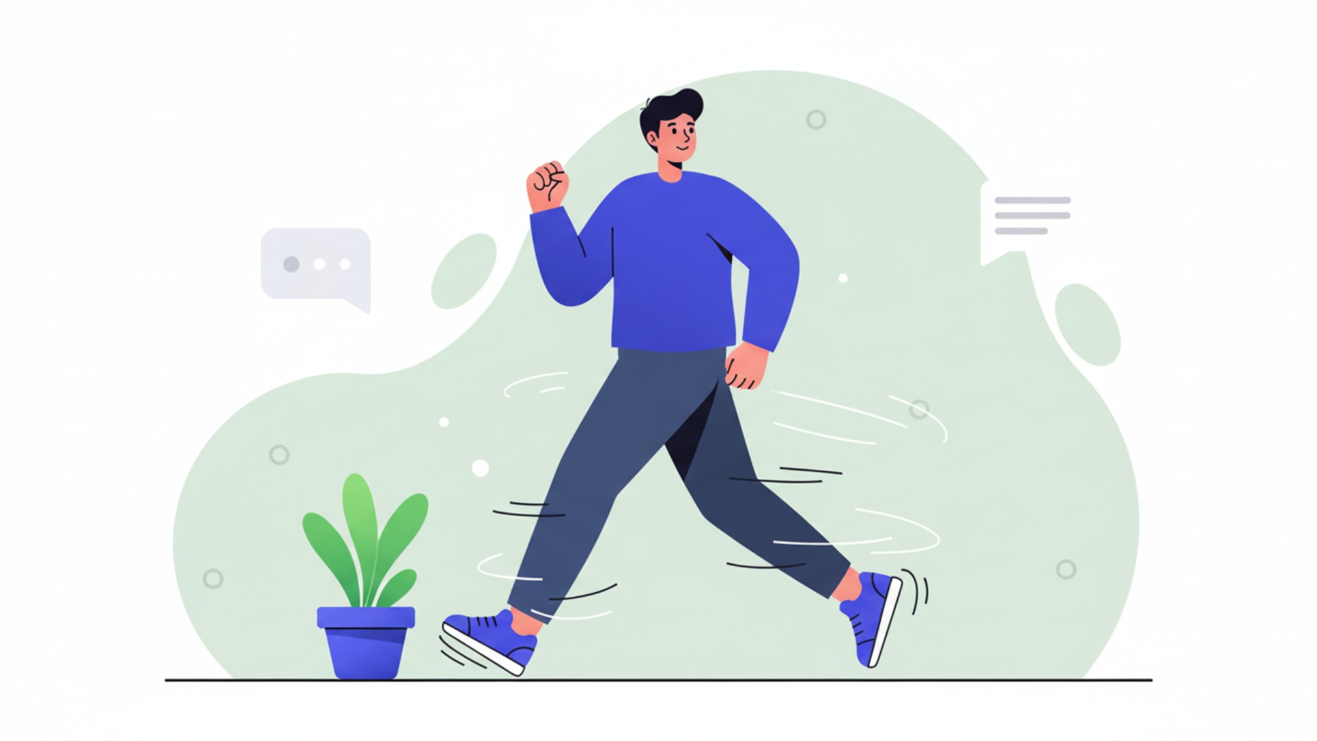 下半身の動きと足元のプロンプト