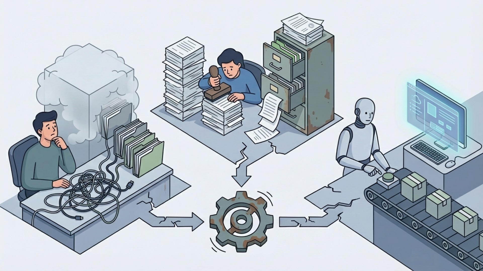 事務業務が非効率に陥る主な原因