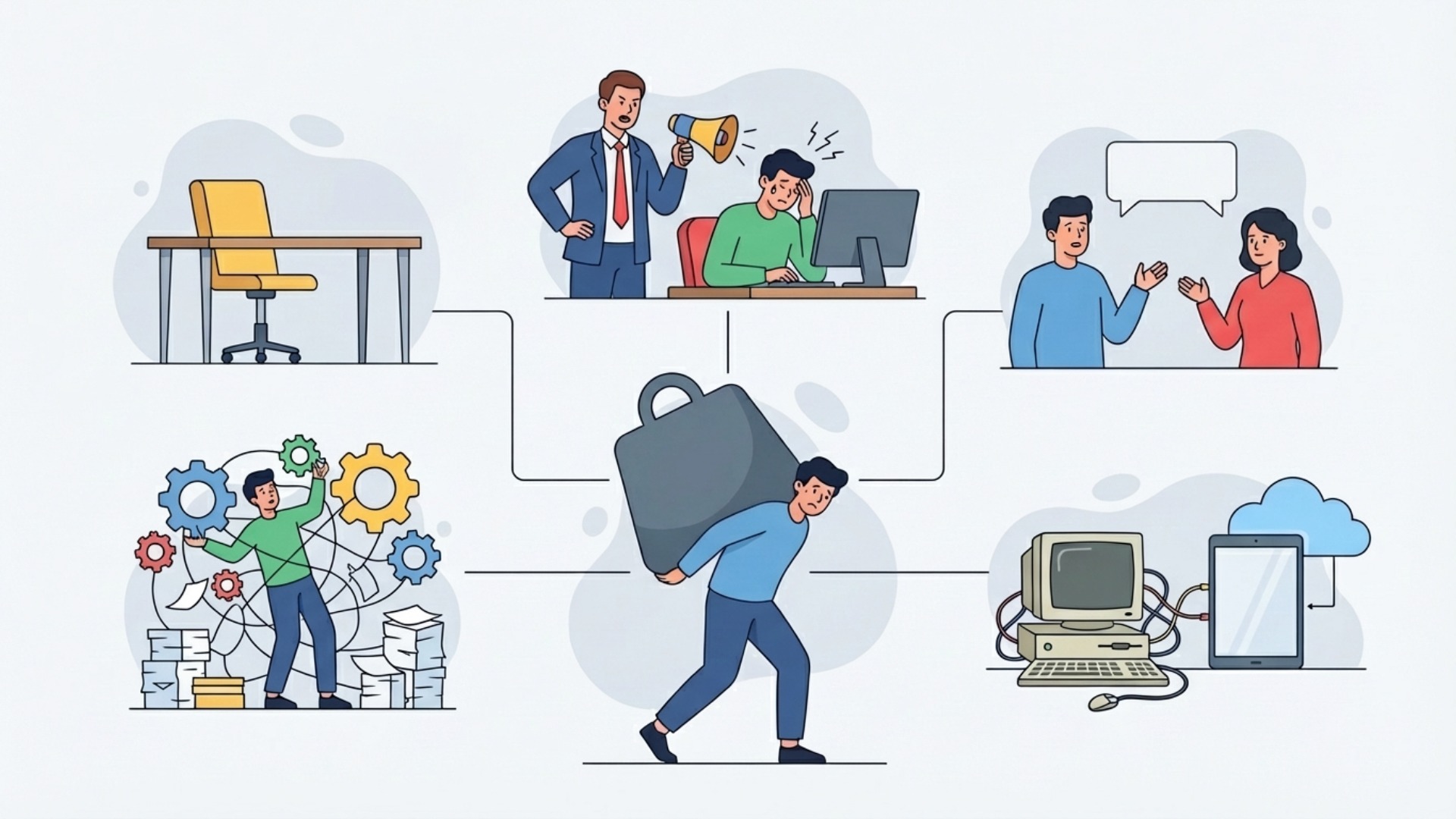 業務負担が増加する主な5つの原因