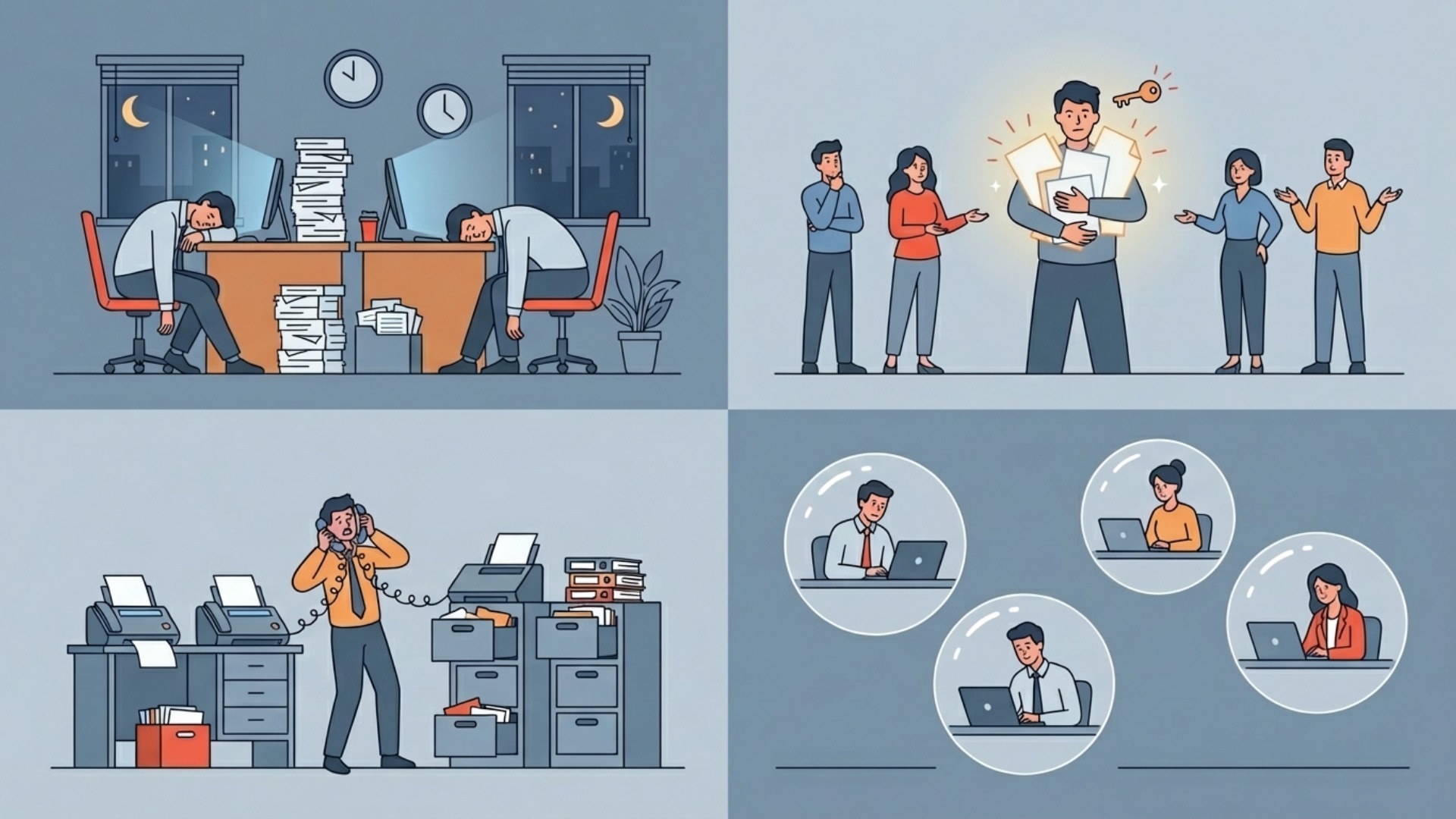 企業の生産性を低下させる4つの主な原因