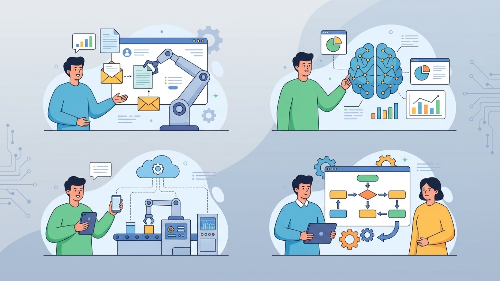仕事の自動化を実現する4つの主要な方法