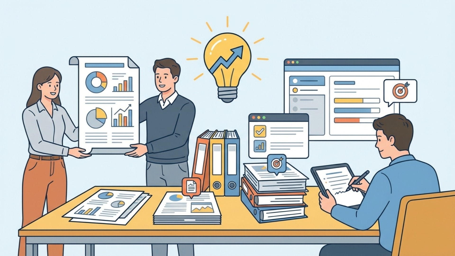 生産性向上の提案に使える報告書・目標設定の例文集