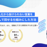 【実録】インサイドセールスの業務効率化を解説！属人化から抜け出し、たった1人でプロジェクトを回せる体制にした事例を紹介