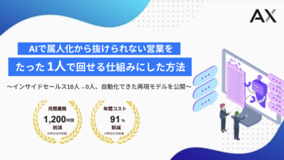 【実録】インサイドセールスの業務効率化を解説！属人化から抜け出し、たった1人でプロジェクトを回せる体制にした事例を紹介