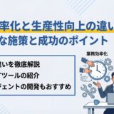 【基本ガイド】業務効率化と生産性向上の違いとは？具体的な施策と成功のポイントを解説
