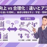 【具体的な方法】生産性向上と合理化の違いとは？メリットや注意点、成功事例を解説