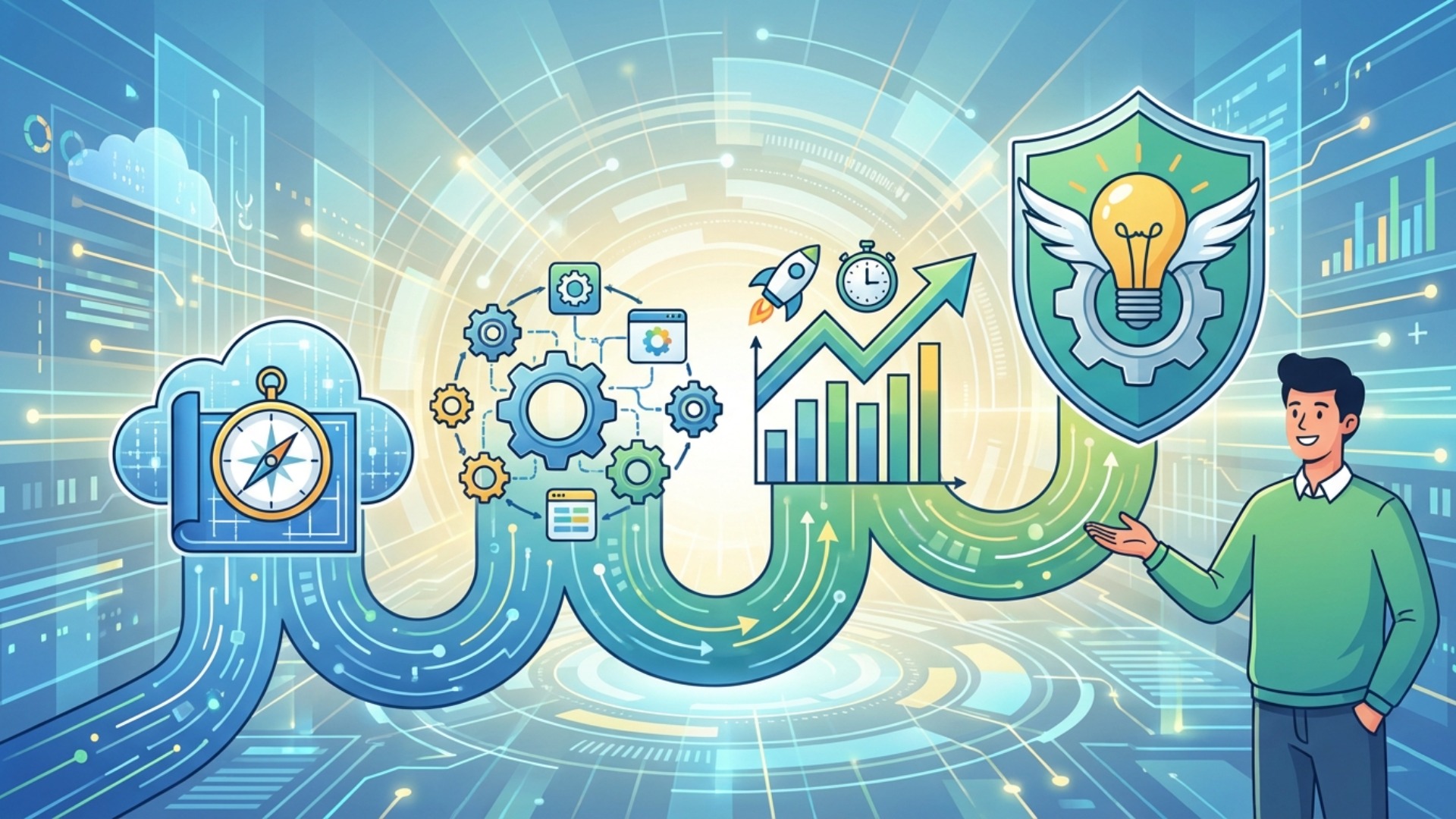 DXで生産性を向上させるための4つのステップ